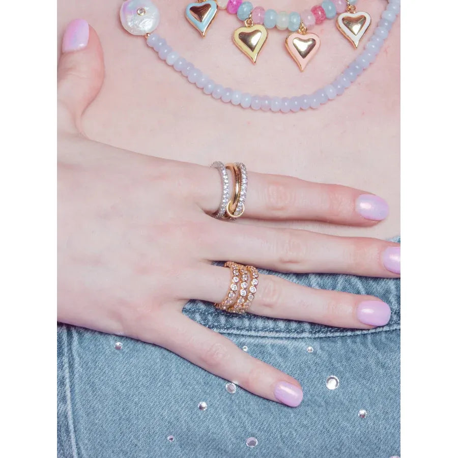 Raleigh Mixed Metal Interlock Ring