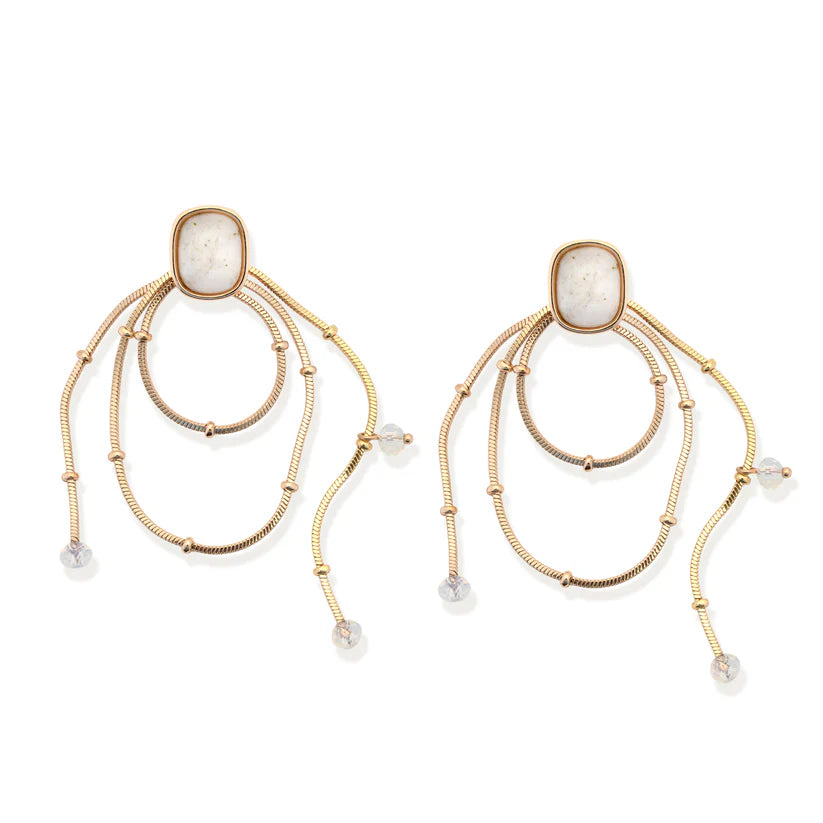 Delaney Multi-layered Drop Chain Hoop