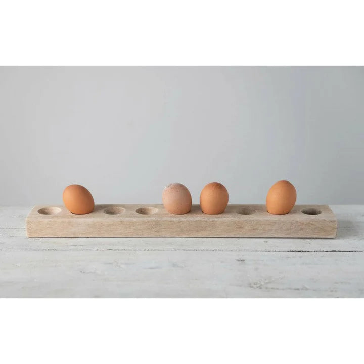 Mango Wood  8 Hole Egg Board