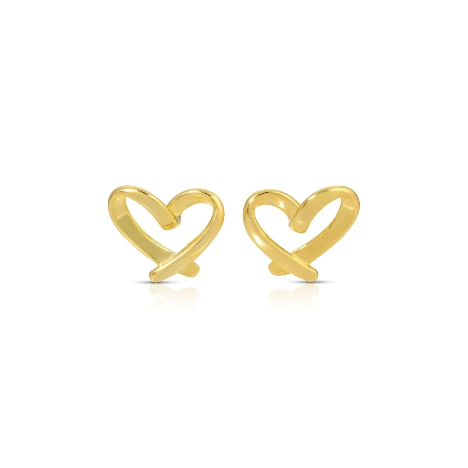 Free Form Heart Studs on Velvet Gift Tag