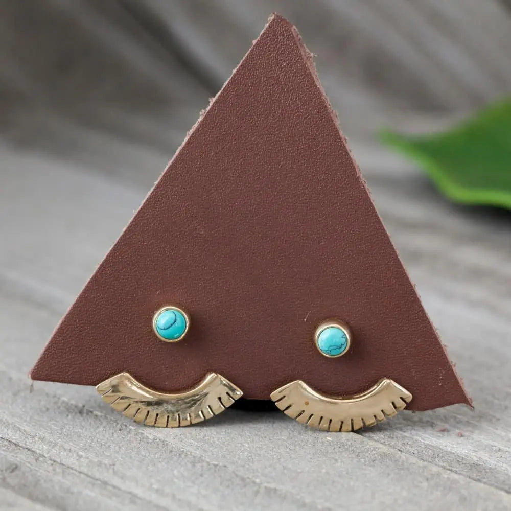 Brass Peekaboo Stone Ear Jacket