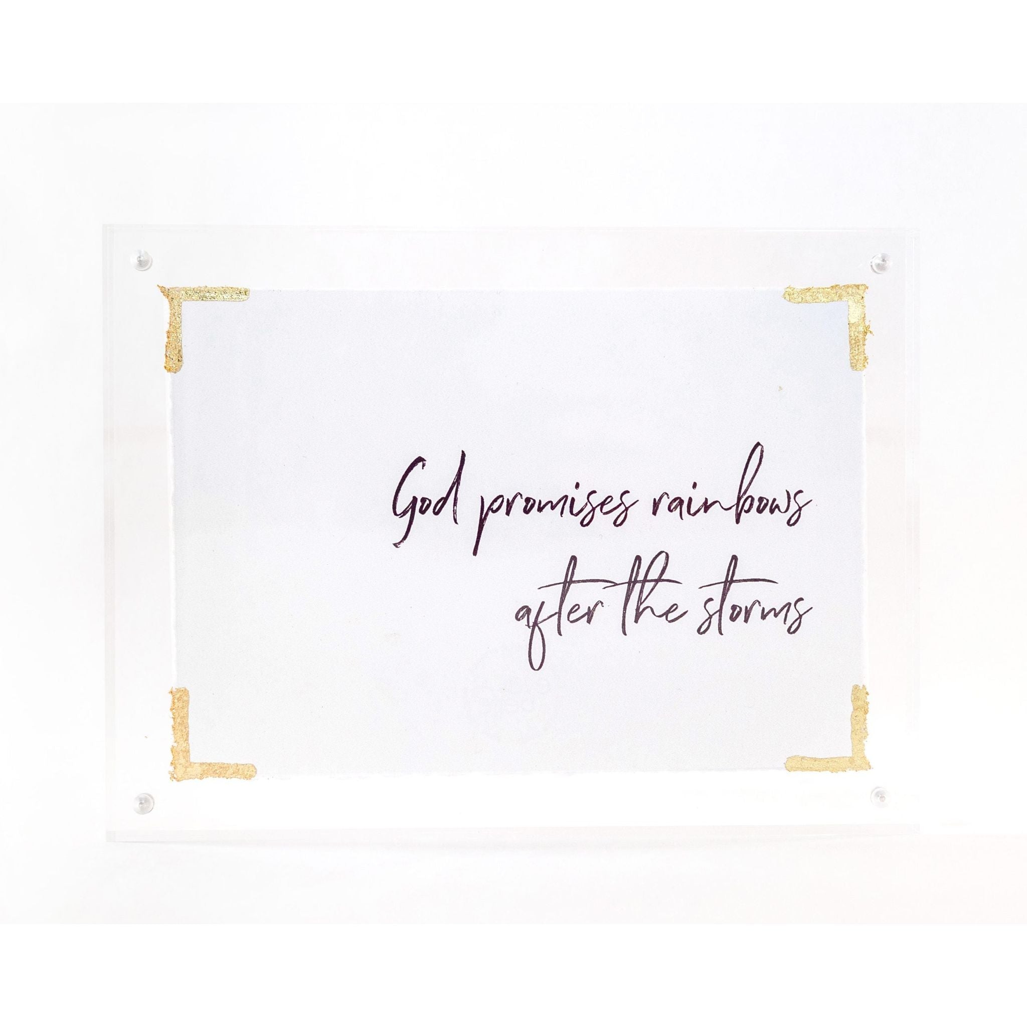 God Promises Rainbows Acrylic Block