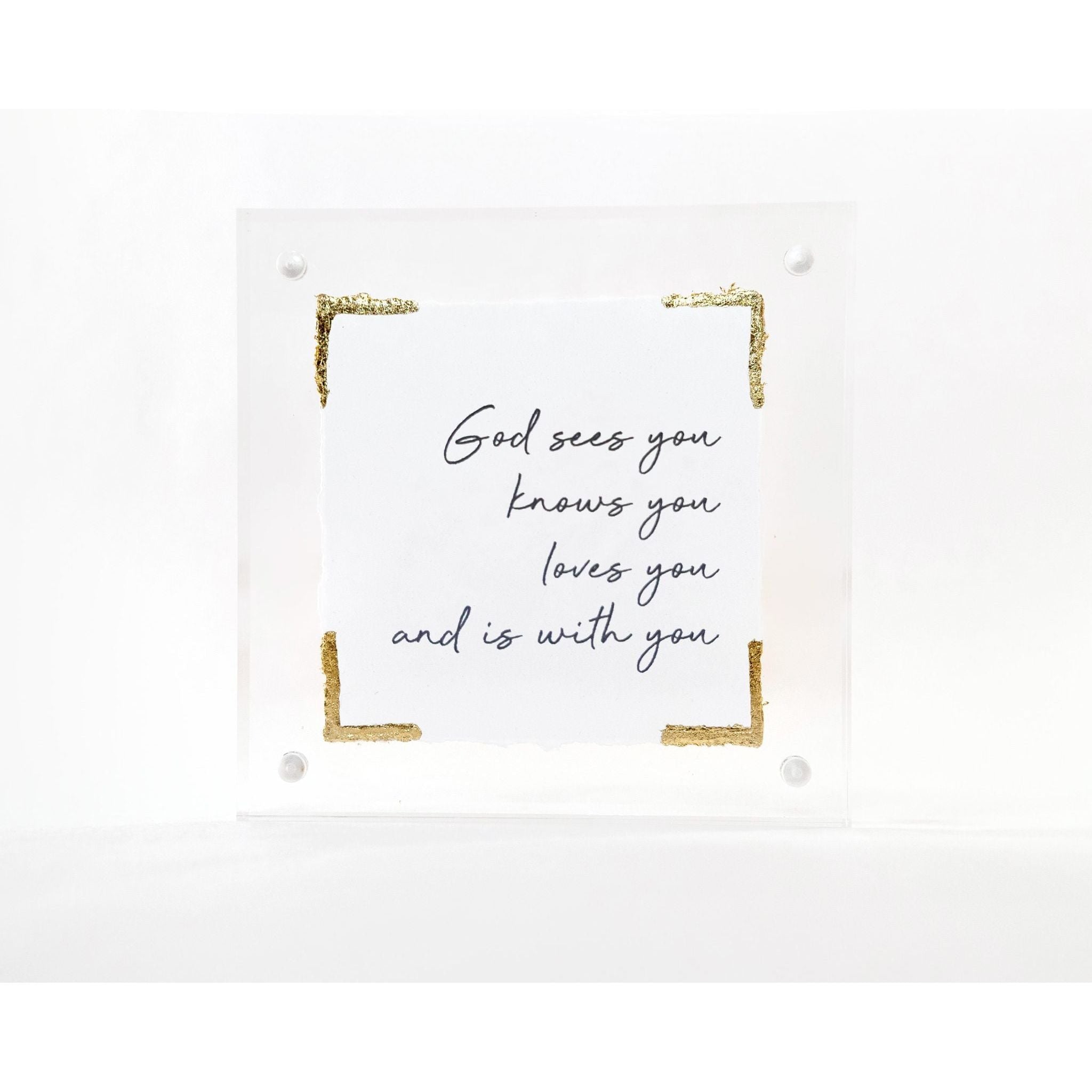 God Sees You Acrylic Block