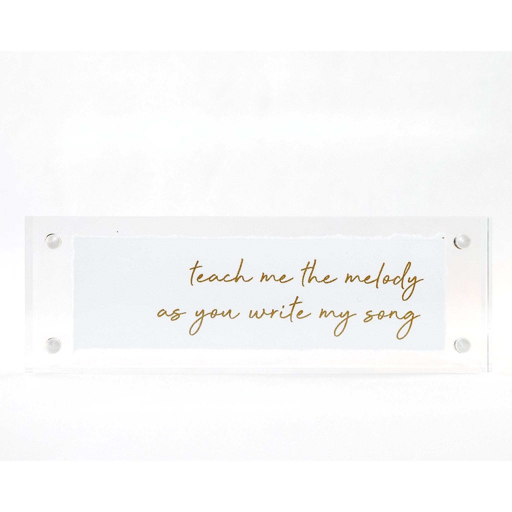 Teach Me the Melody Acrylic Block