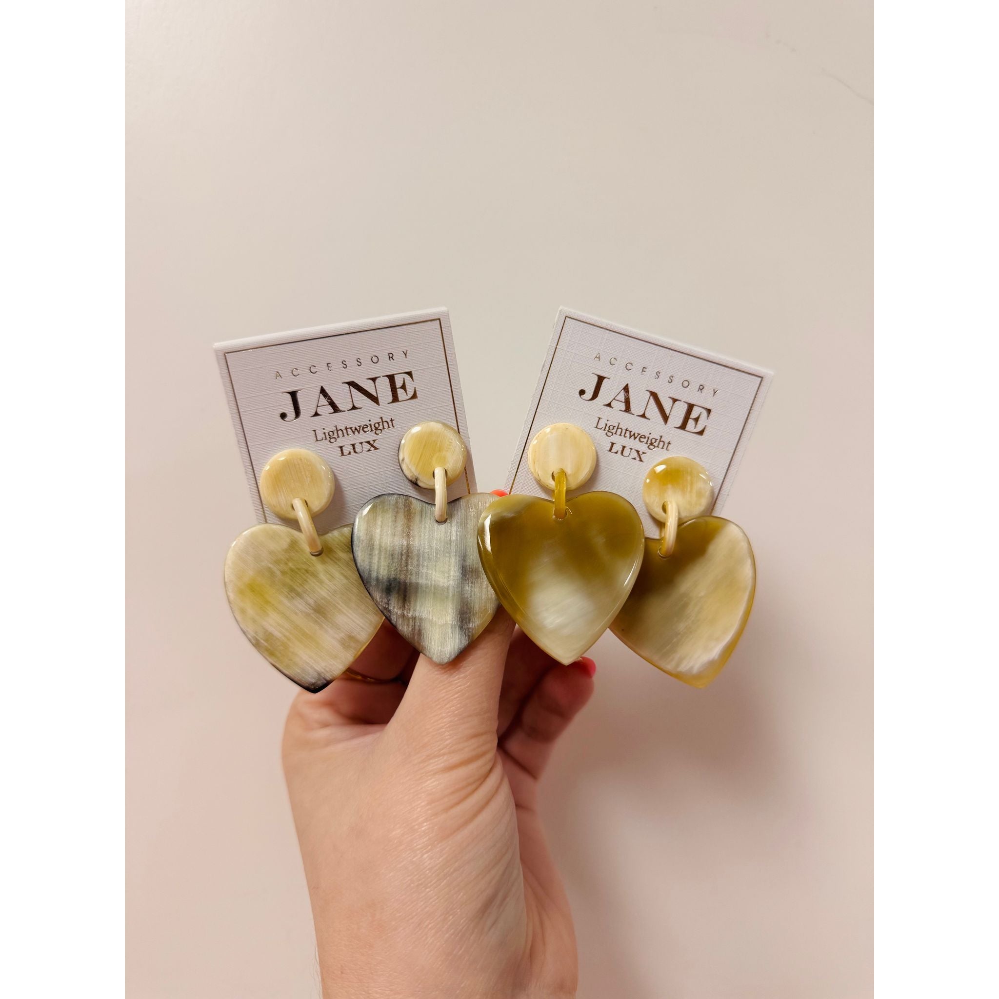 Accessory Jane Have a Heart Natural Teardrop Earrings