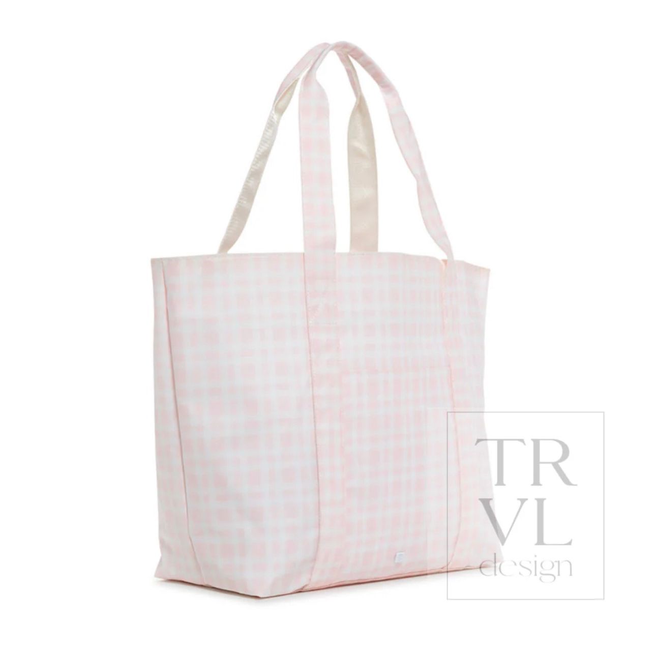 TRVL Designs | Jumbo Tote - X-Large Tote Pimlico Plaid Pink