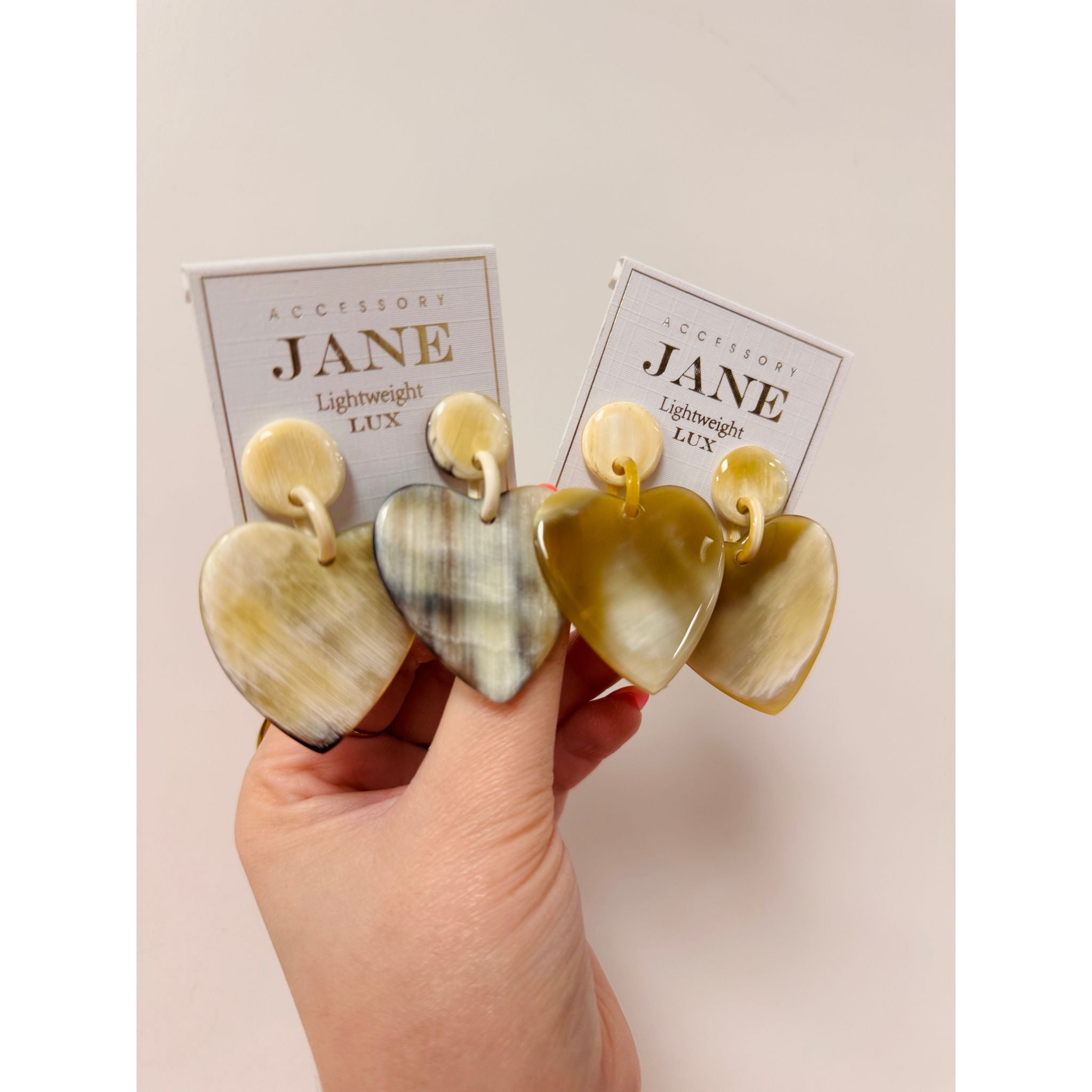 Accessory Jane Have a Heart Natural Teardrop Earrings