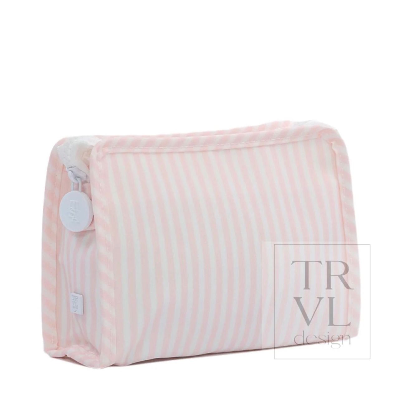 TRVL Design | Roadie Small Zip Pouch Pimlico Stripe Pink