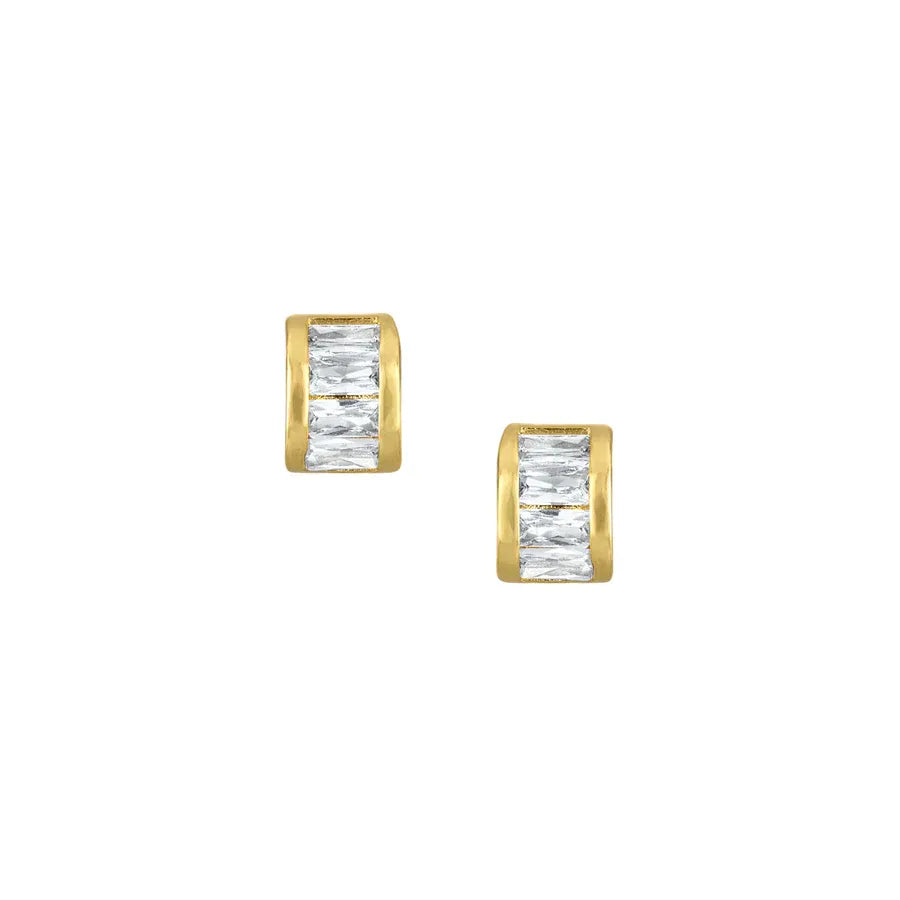 Hyacinth Baguette Stud Earring