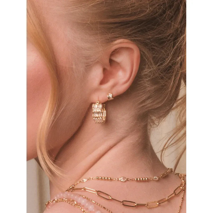 Hyacinth Baguette Stud Earring