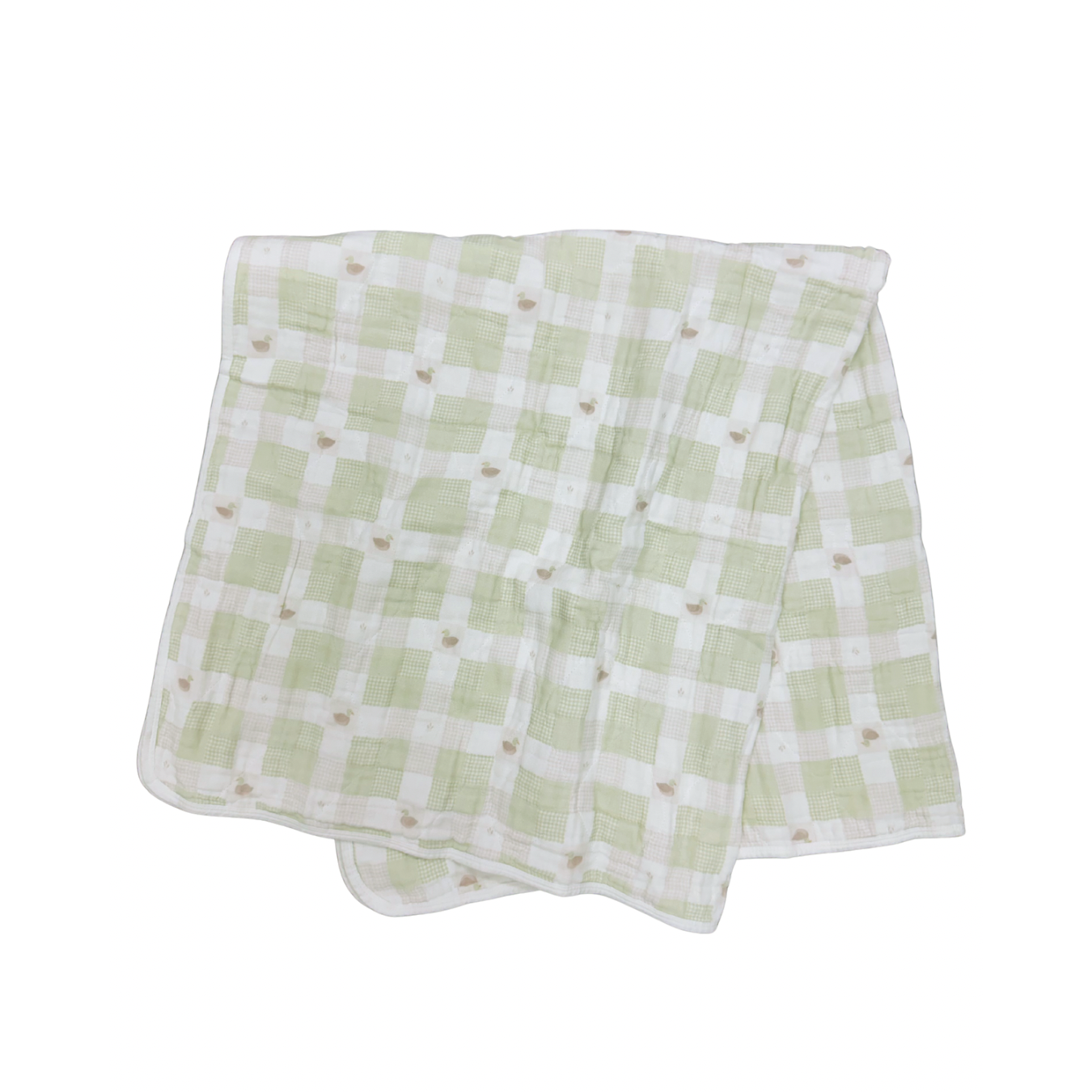 Little Mallard Duck Quilted 6 Layer Gauze Blanket