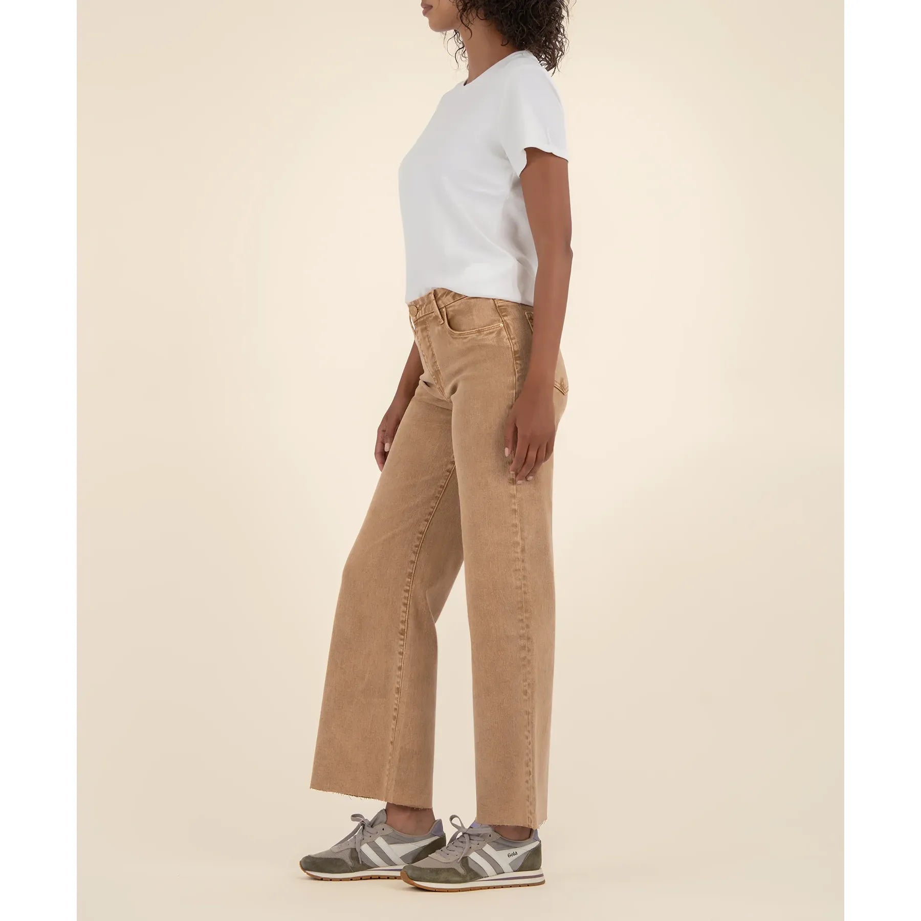 KUT Meg Chestnut High Rise Wide Leg