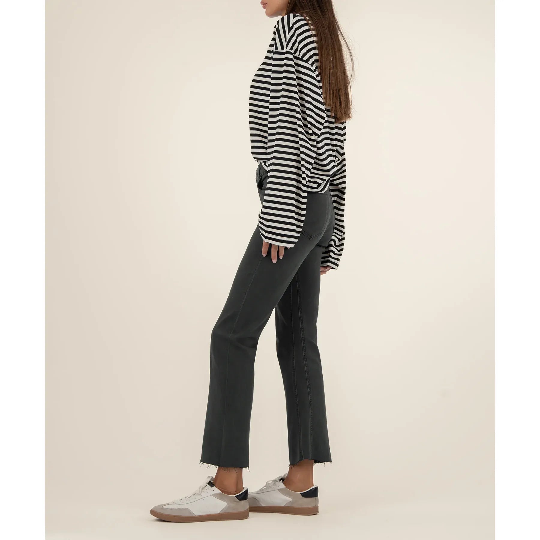 Kut Pewter Green High Rise Kelsey Ankle Flare