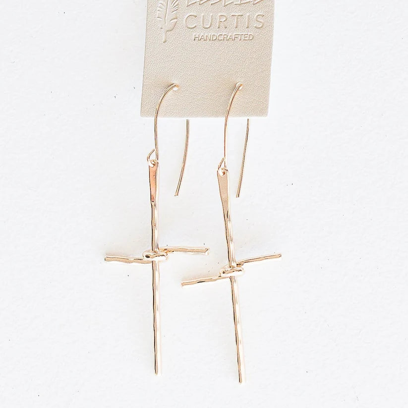 Leah Twisted Cross Earrings
