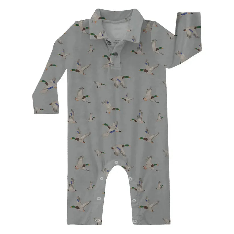 Mallards Long Sleeve Polo Romper