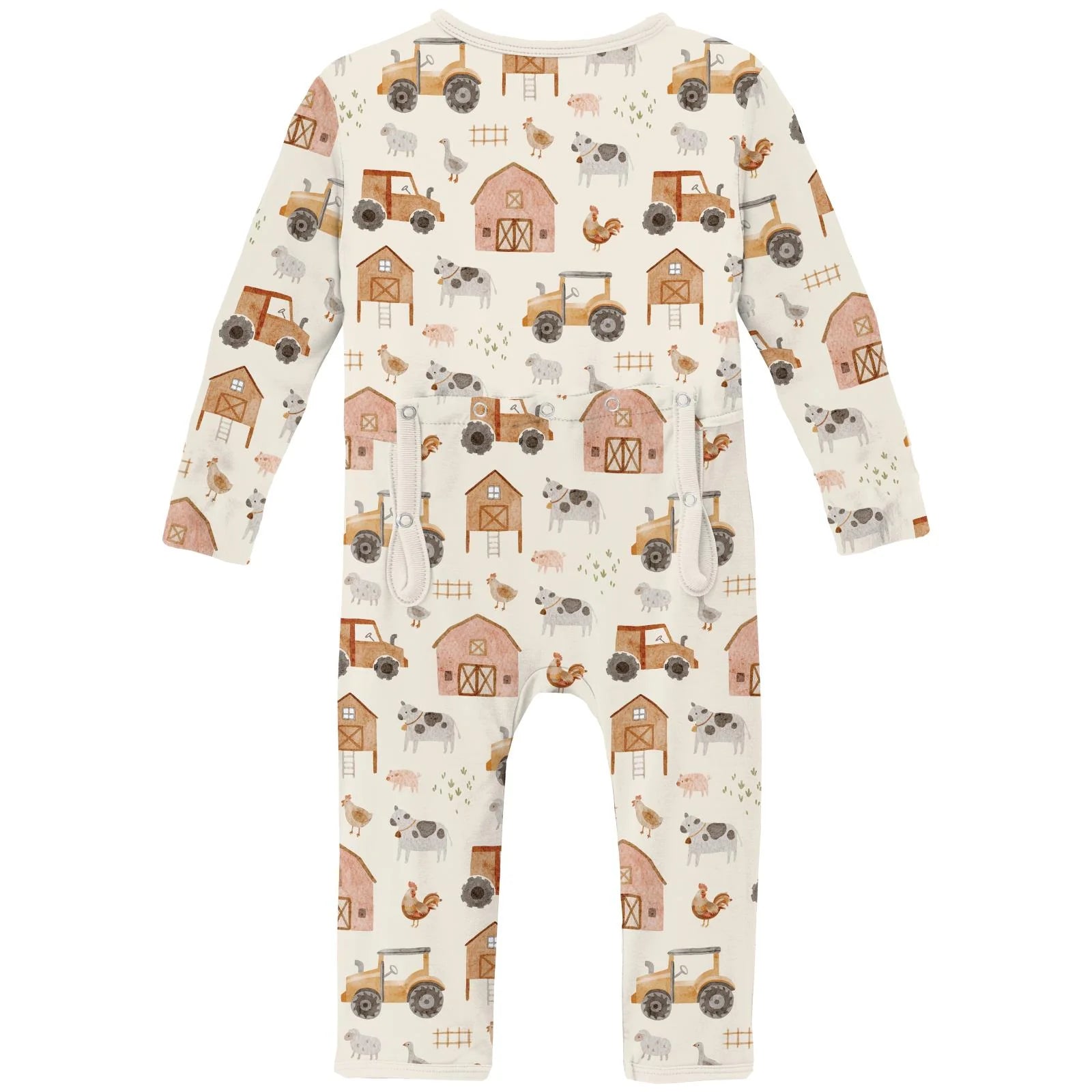 Kickee Natural Farm Life 2 Way Zipper Coverall