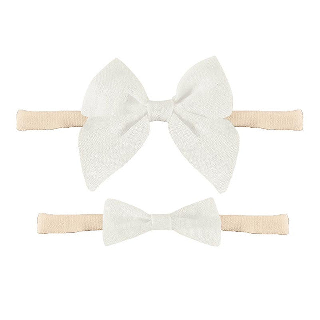 White Headband Bow