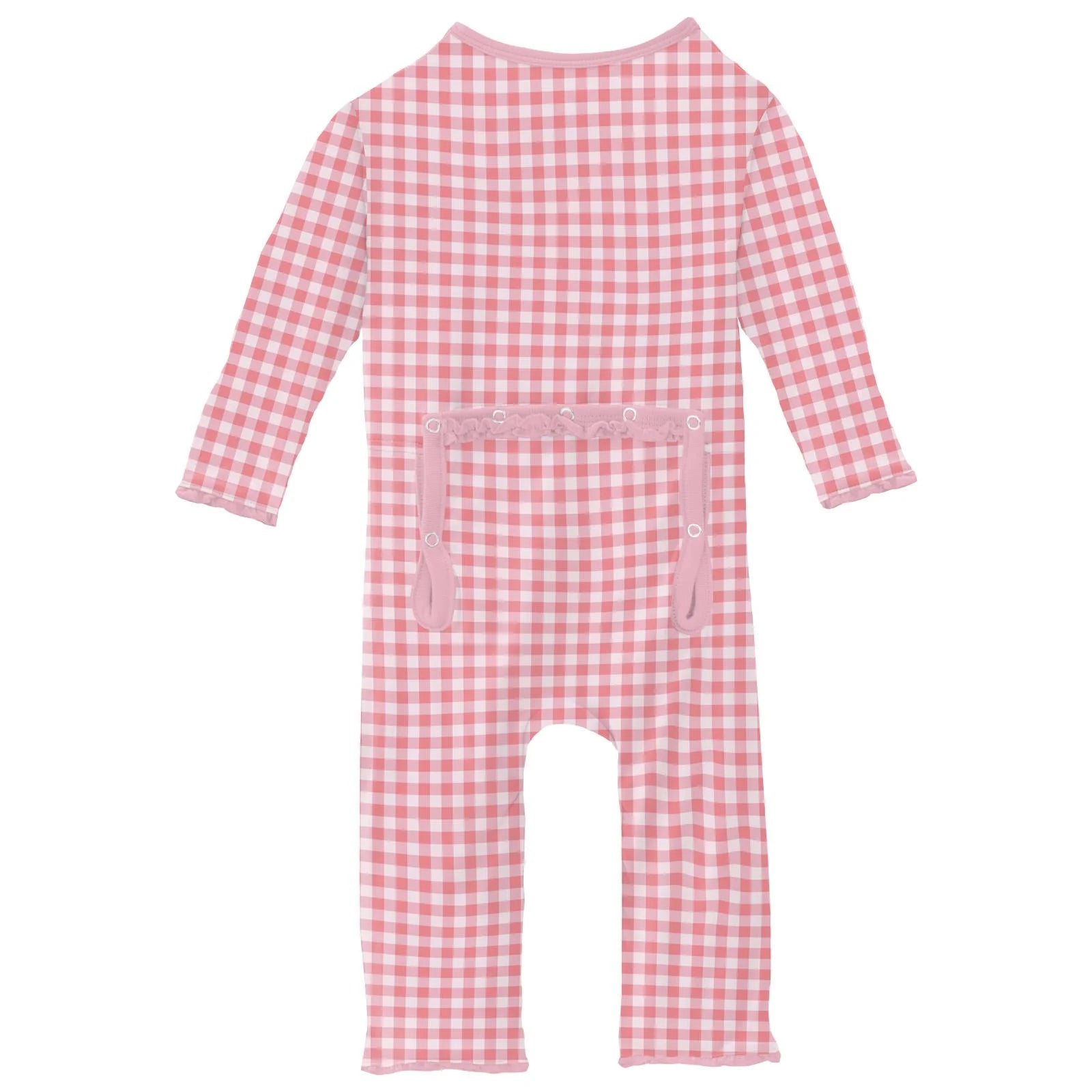 Kickee Pants Cake Pop Gingham Muffin Ruffle Coverall