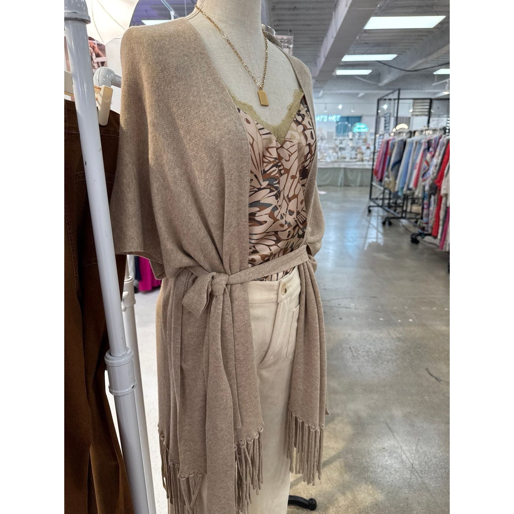 Fringe Tied Cardigan