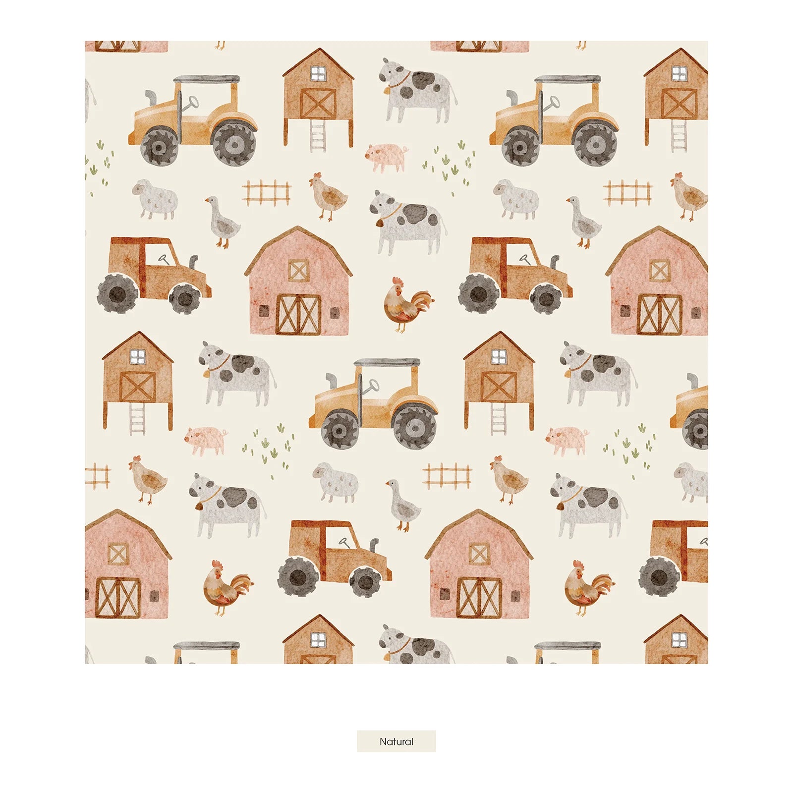 Kickee Natural Farm Life Henley Pajama Set