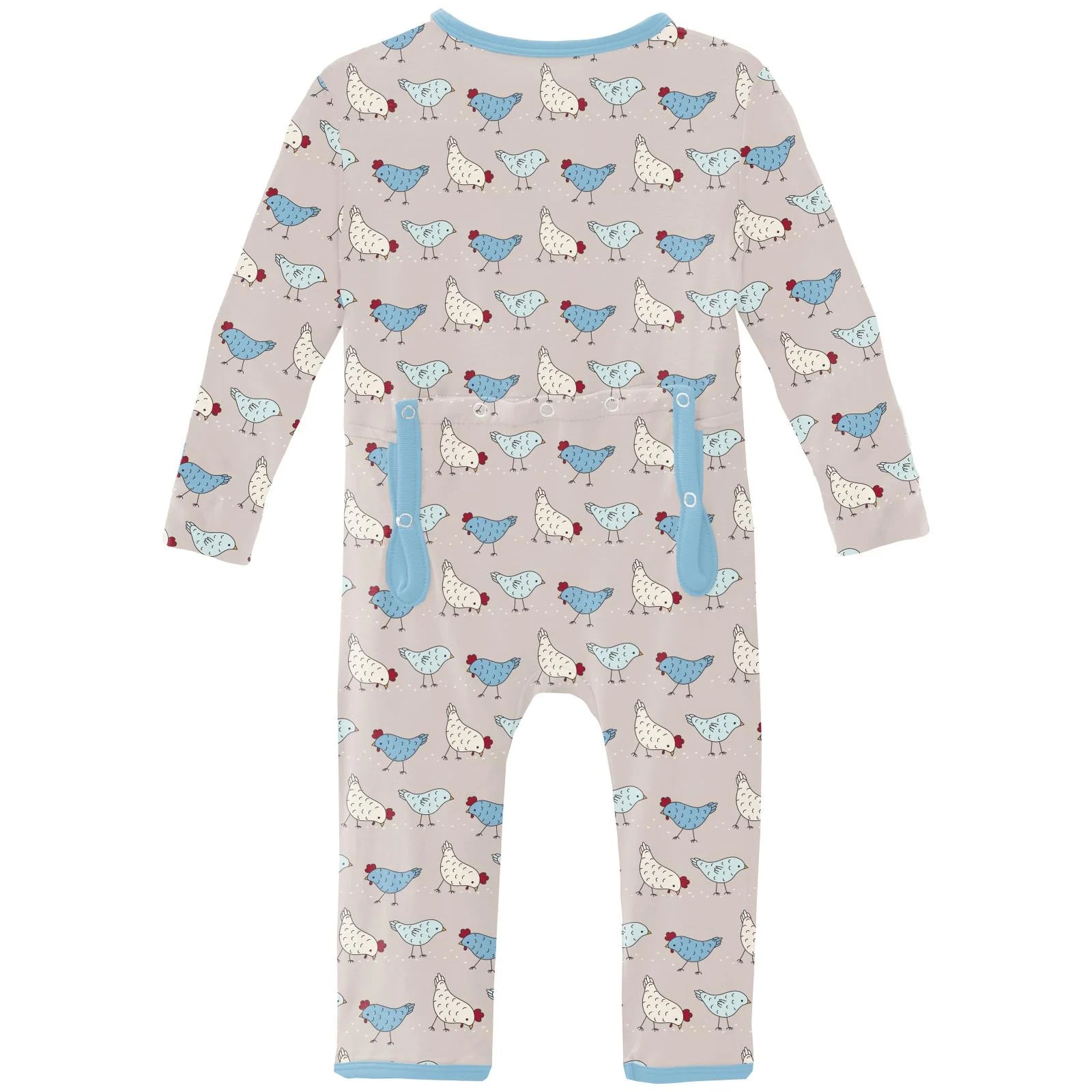 Kickee Pants Latte Chickens Coverall