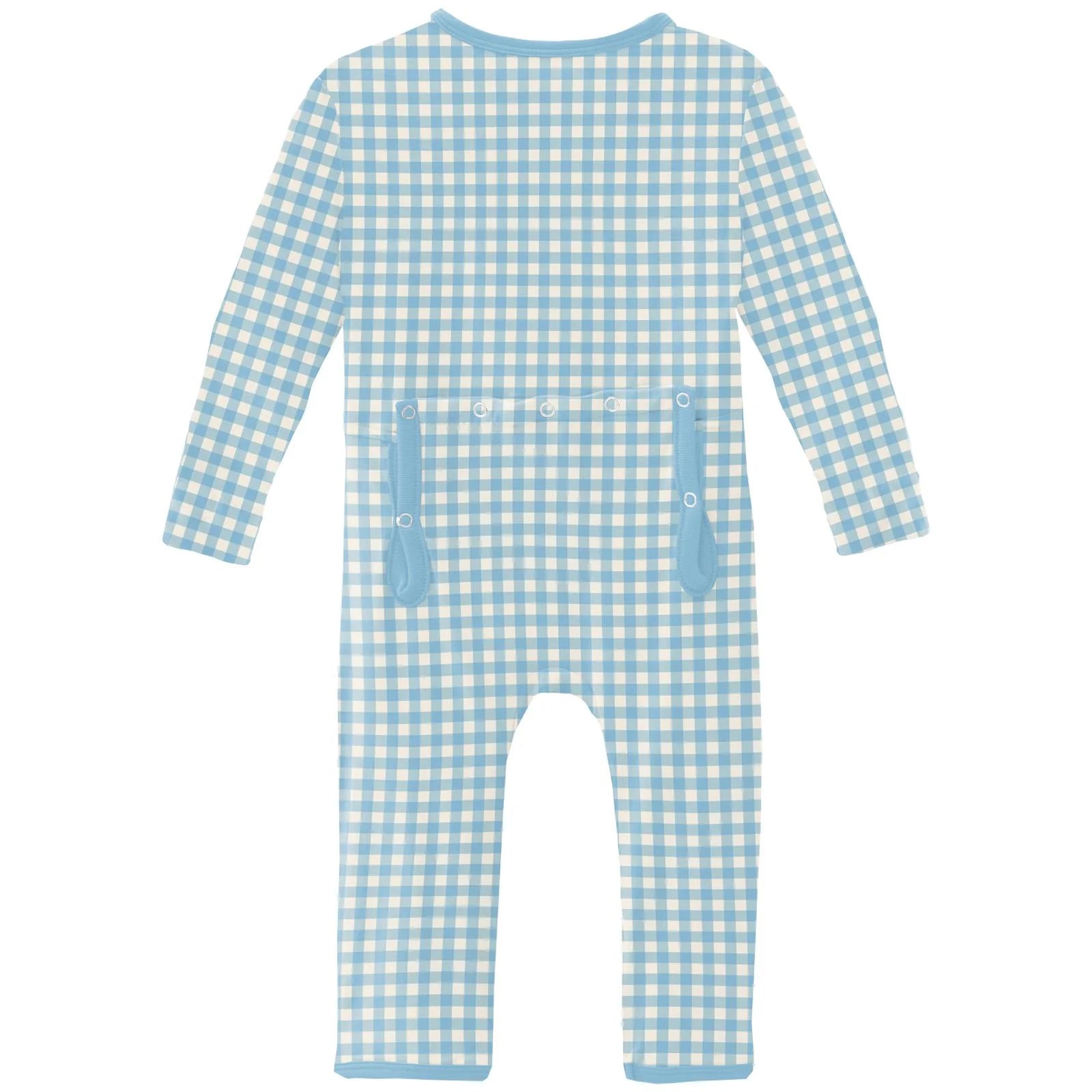 Kickee Pants Seaside Blue Gingham Coverall