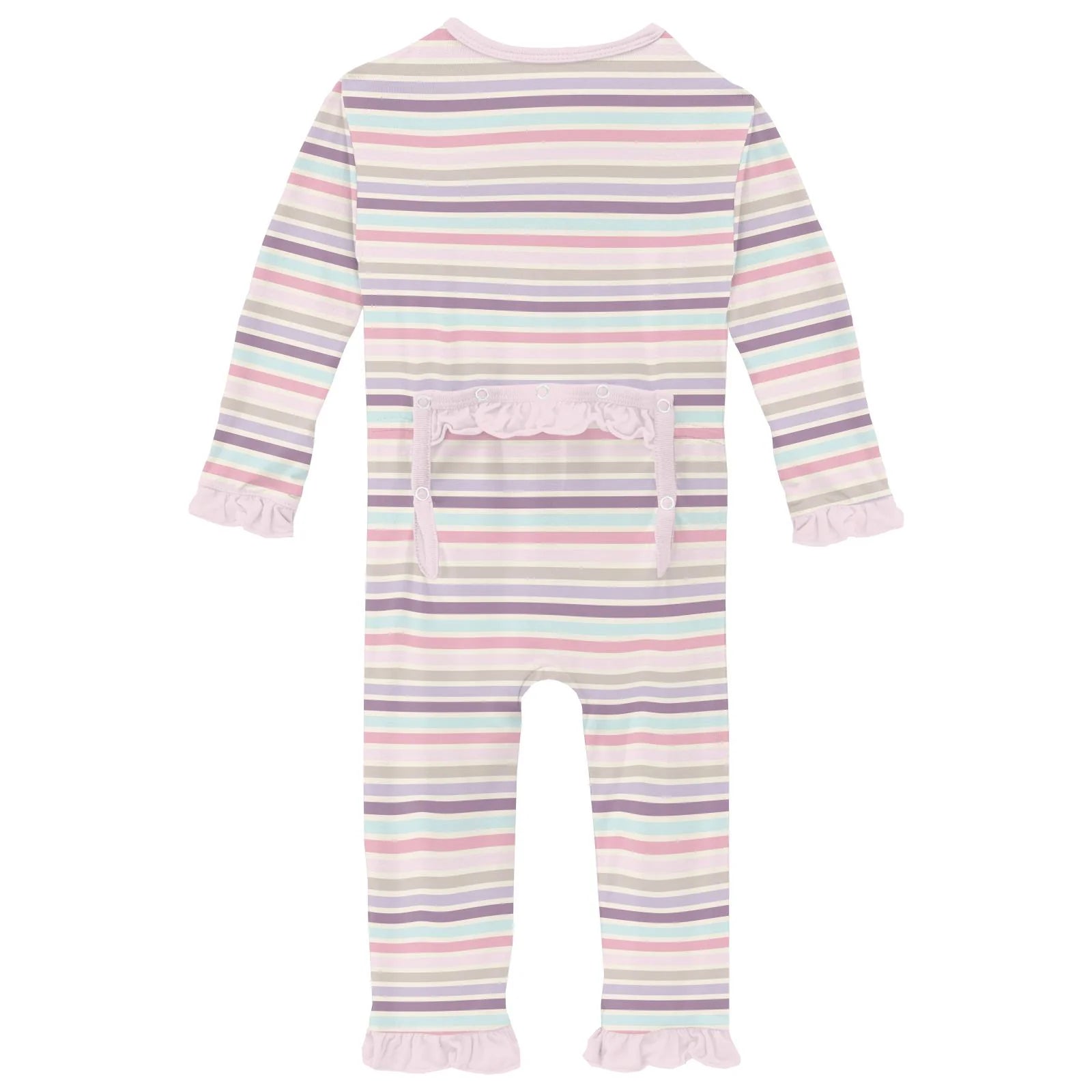 Kickee Pants Ice Cream Stripe Muffin Ruffle Coverall