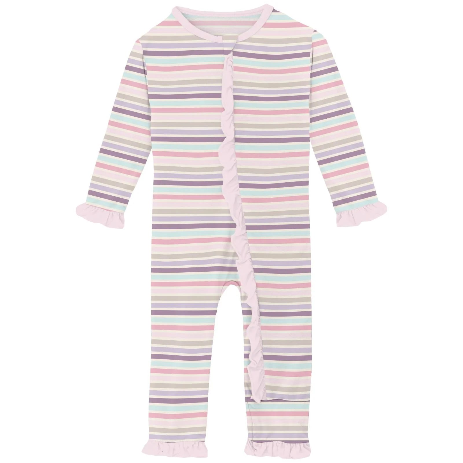 Kickee Pants Ice Cream Stripe Muffin Ruffle Coverall