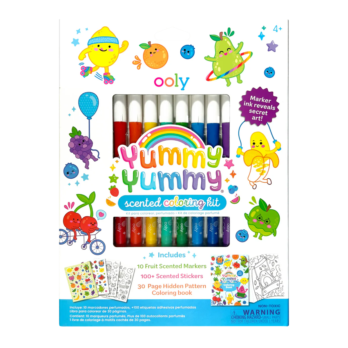 Yummy Yummy Scented Coloring Kit - Markers Stickers Coloring Book