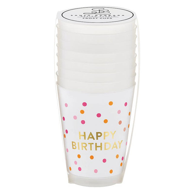 Happy Birthday Frosted Cups