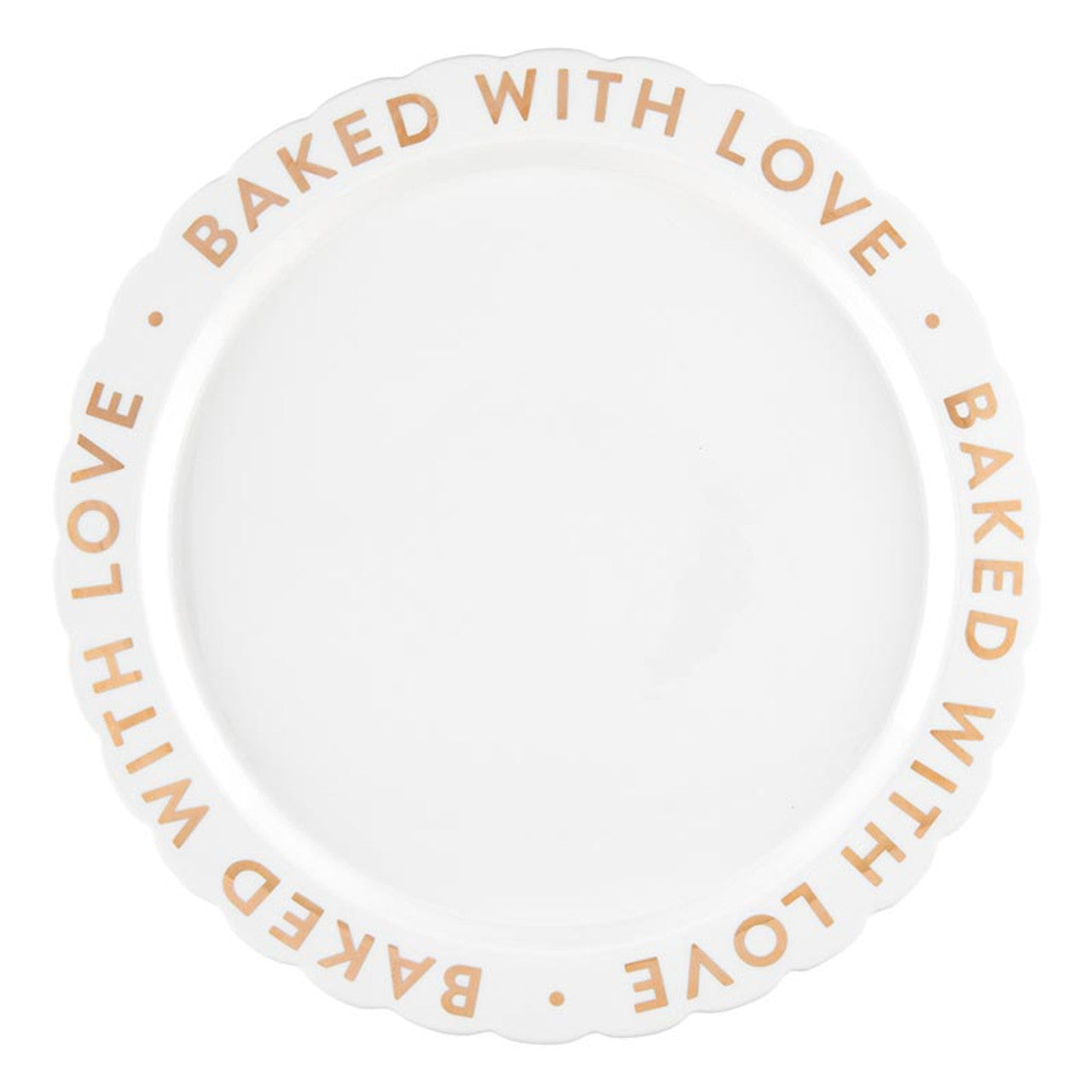 Ceramic Gold Foil Cake Plate - Baked With Love