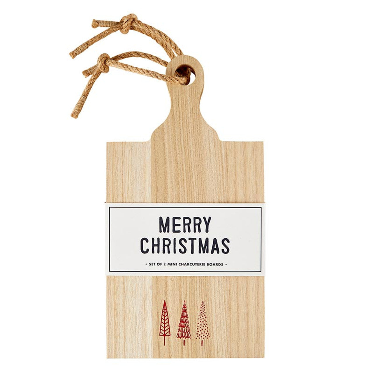 Mini Paulownia Wood Boards - Merry - Set of 2