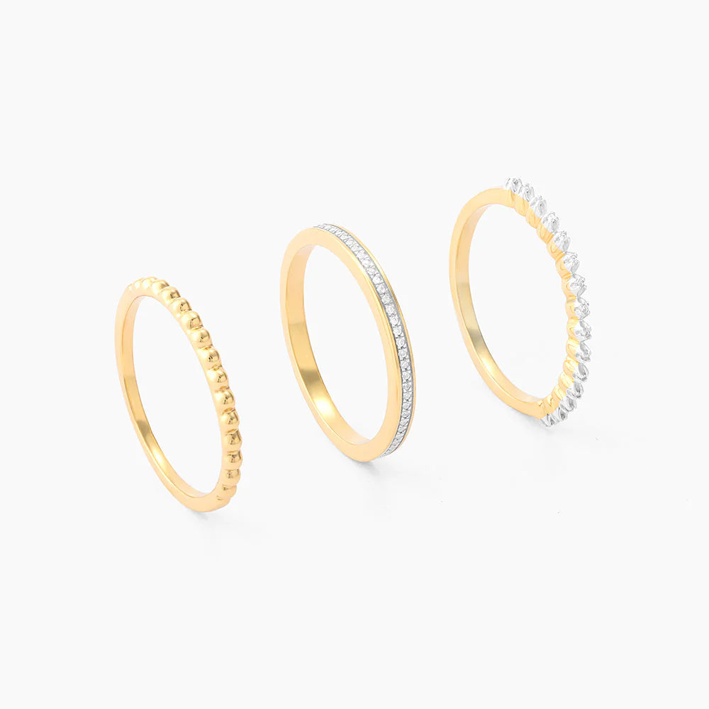 Ella Stein | Waterproof Diamonds and Bubbles of Gold Stackable Ring