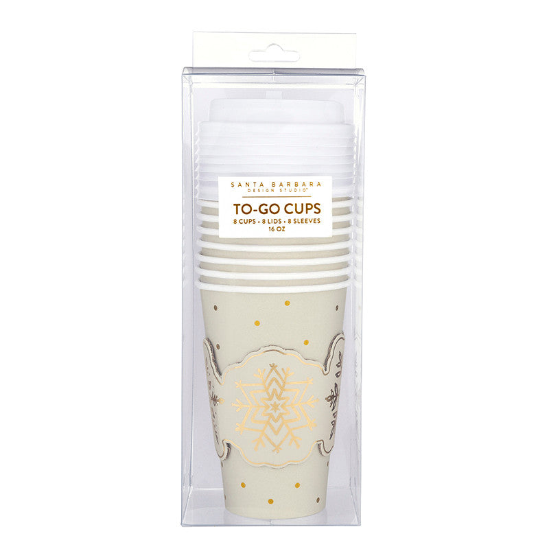 Paper To-Go Cup Sets - Snowflakes