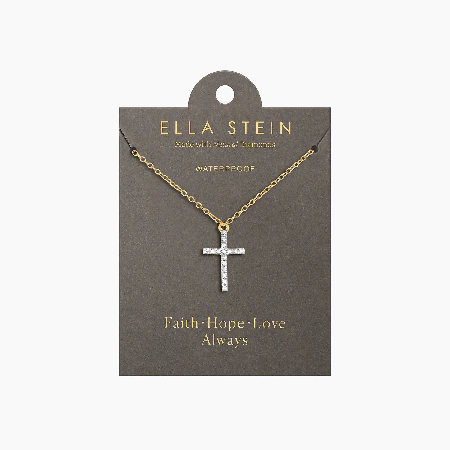 Ella Stein | Waterproof Believe Cross Pendant Necklace