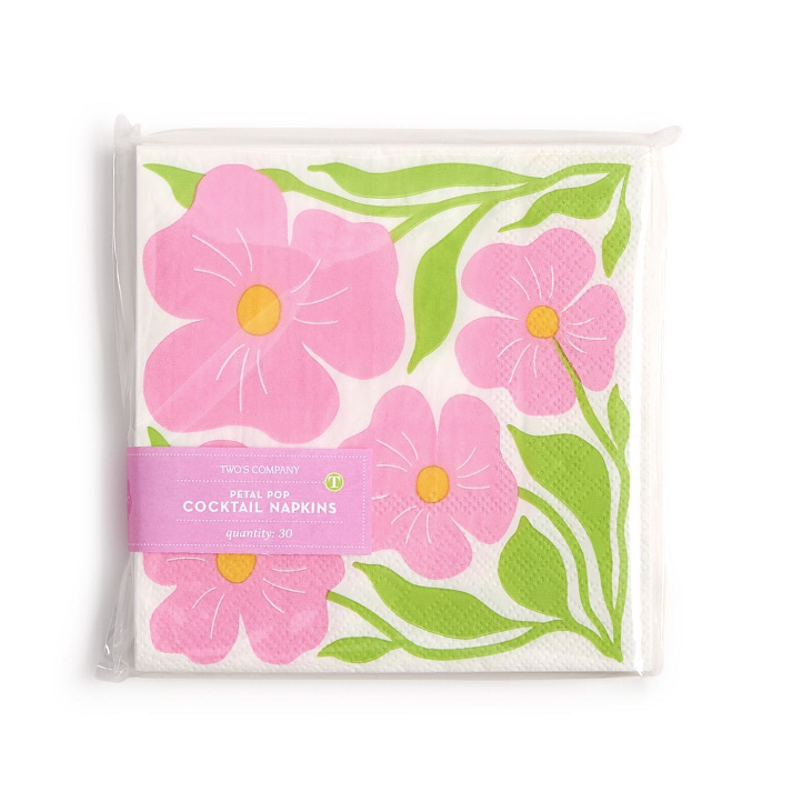 Petal Pop 3-Ply Paper Cocktail Napkin (includes 30 napkins)