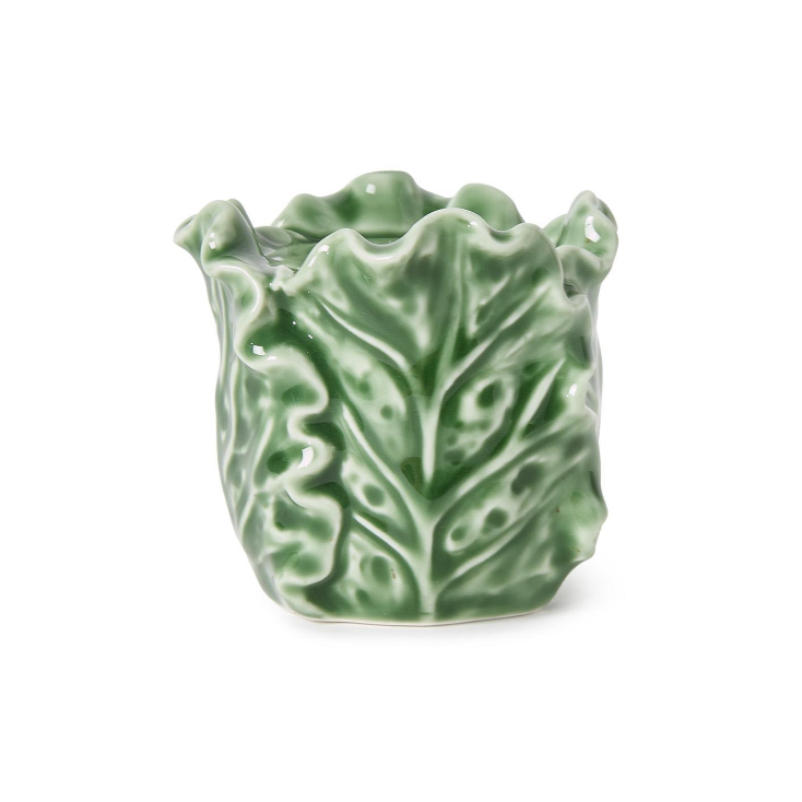 Cruciferous Leaf Taper Candlestick Candleholder