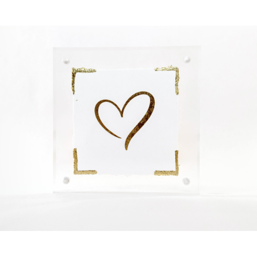 4x4 Heart Acrylic Block