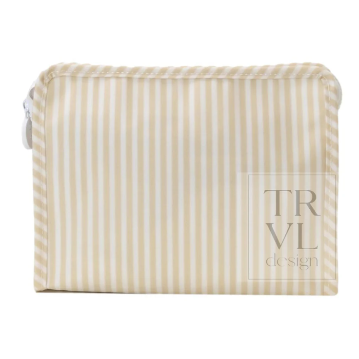 TRVL Design | Roadie Large Zip Pouch Pimlico Sand Stripe