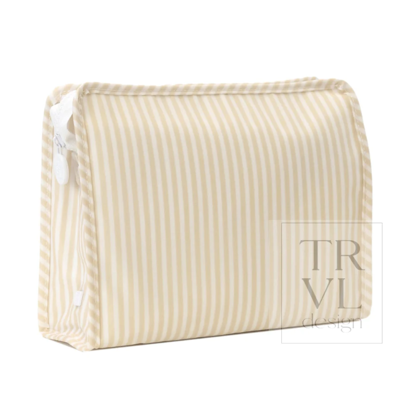 TRVL Design | Roadie Large Zip Pouch Pimlico Sand Stripe