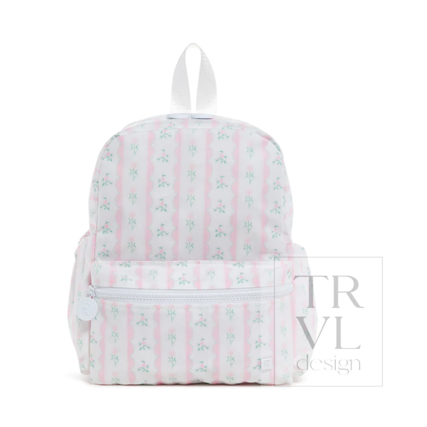 TRVL Design | Mini Backer Ribbon Floral Pink Backpack