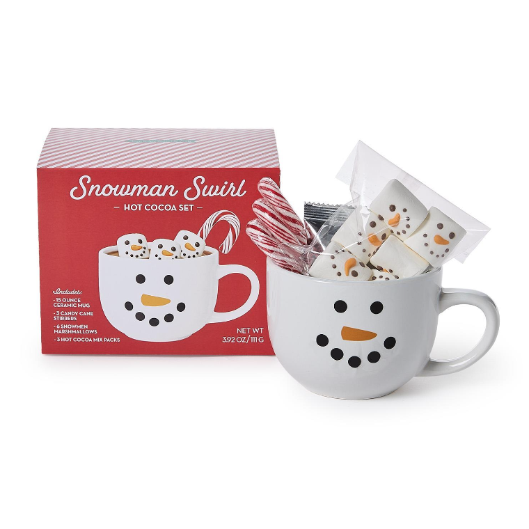 Snowman Swirl Hot Cocoa Set in Gift Box