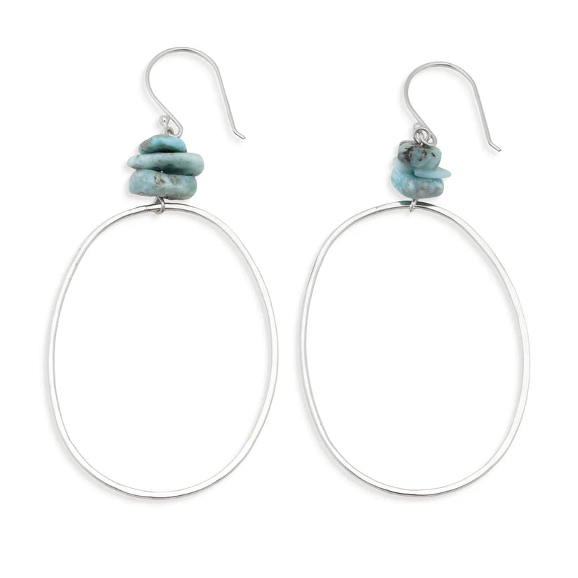 Skyler Oval Hoop Earrings