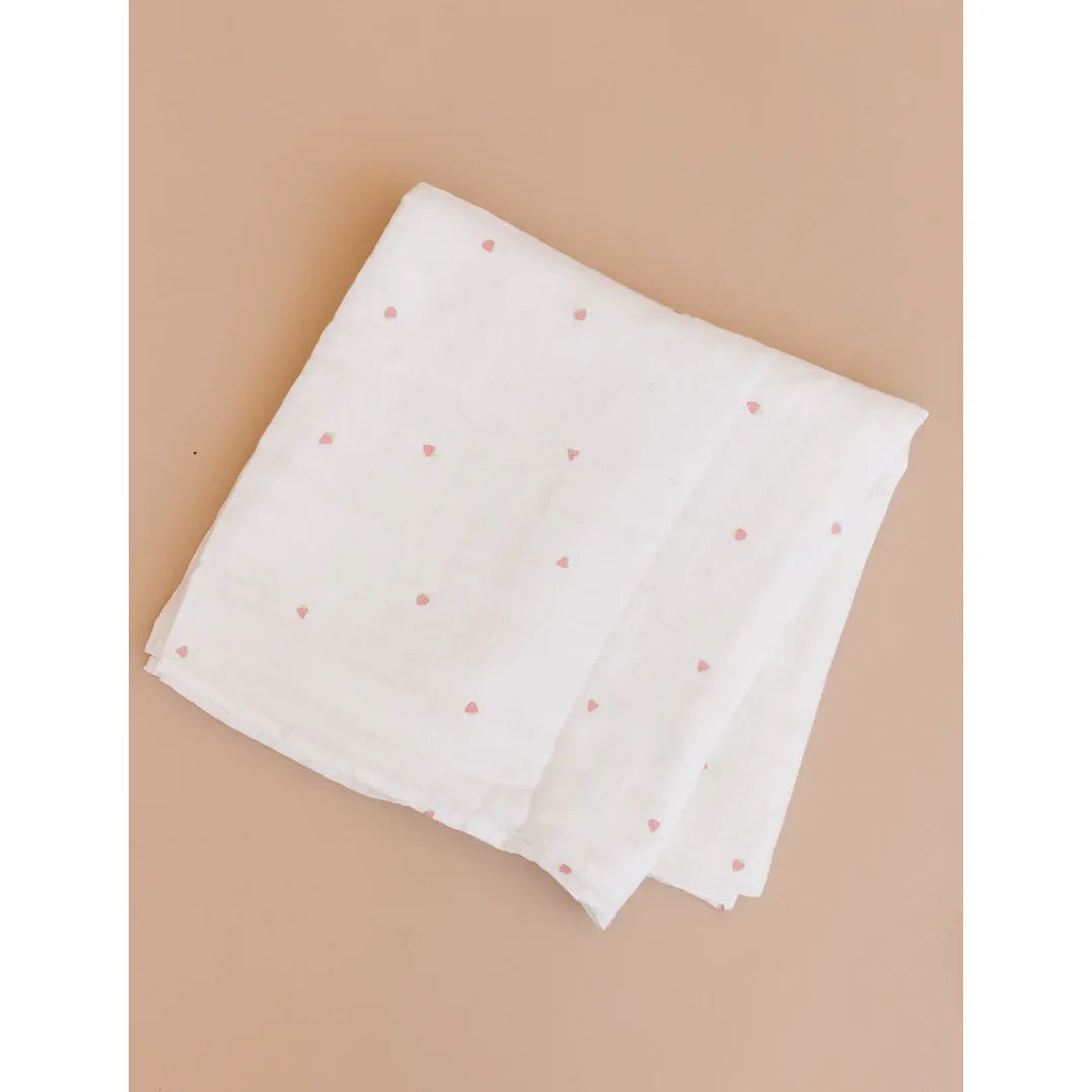 Strawberry Muslin Swaddle