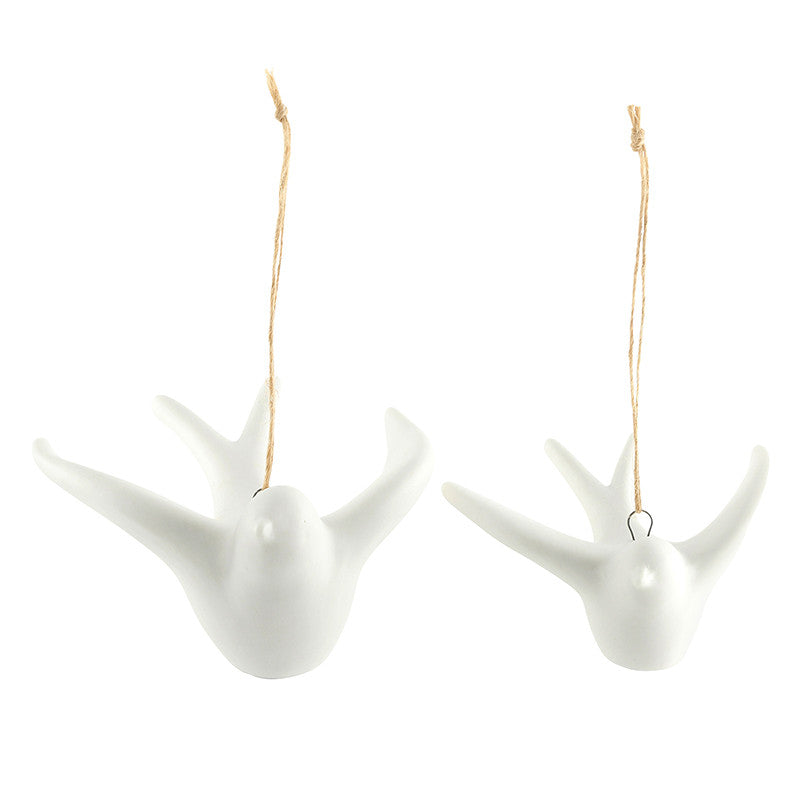 Ceramic Bisque Dove Ornaments