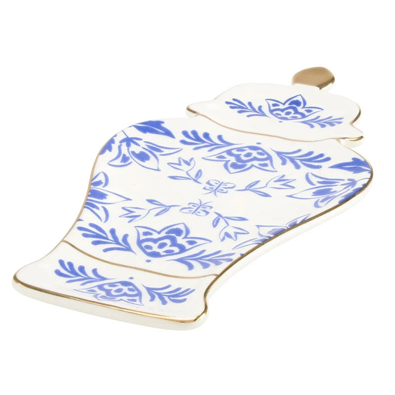 Ceramic Riviera Blue Ginger Jar Tray
