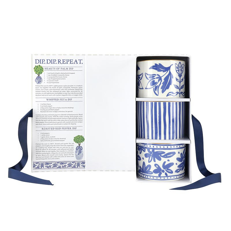 Ceramic Dip Bowl Set - Join Me For a Dip - Set of 3