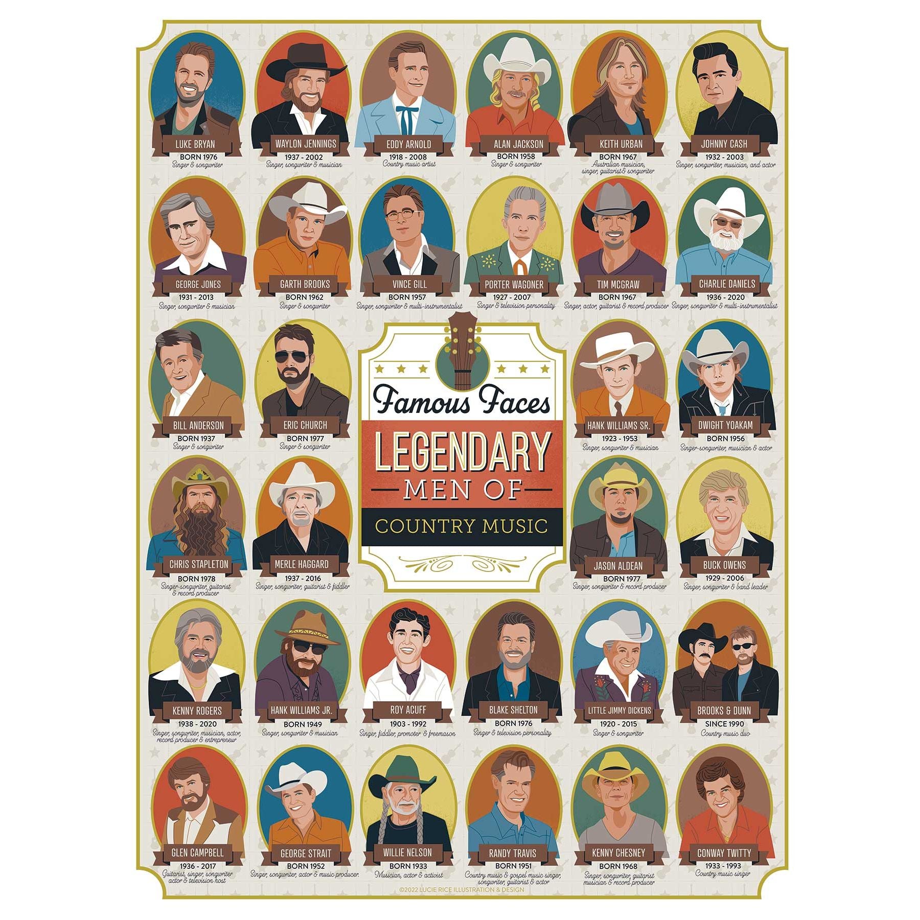 Legendary Men of Country Music Puzzle