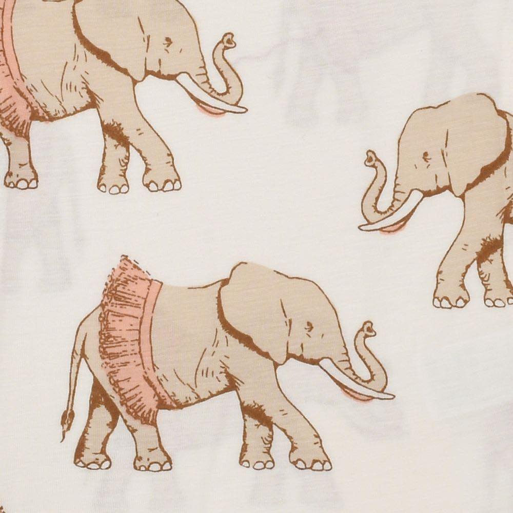 Milkbarn Tutu Elephant Bamboo Newborn Gown & Hat Set