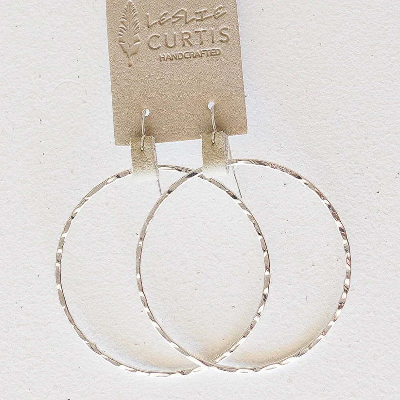 West Hammered Hoop Earrings